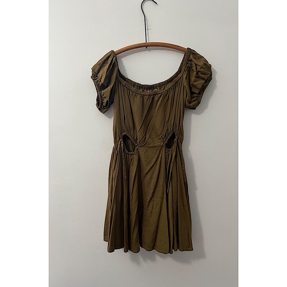 Urban Outfitters Peekaboo Linen Frock Dress - Picture 3 of 5